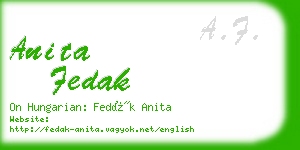 anita fedak business card